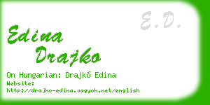 edina drajko business card